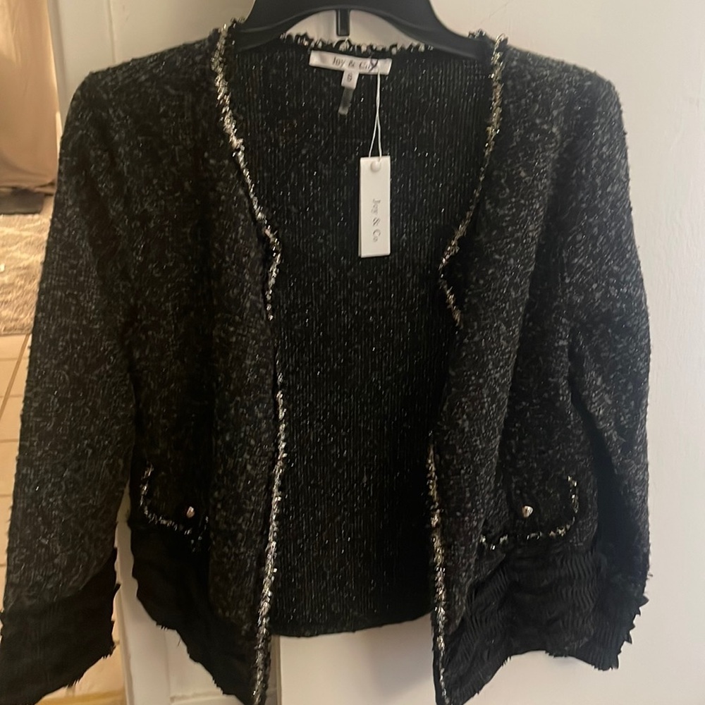 Joy & Co Womens Textured Cardigan Size Small New with Tags